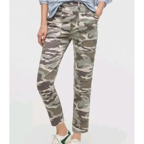 J Crew Straight-leg crop pant in camo soft sateen size 30 - Picture 12 of 13